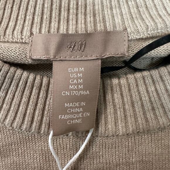 H&M Women's Cashmere-Blend Sweater Size M In Light Beige Melange - Picture 8 of 12